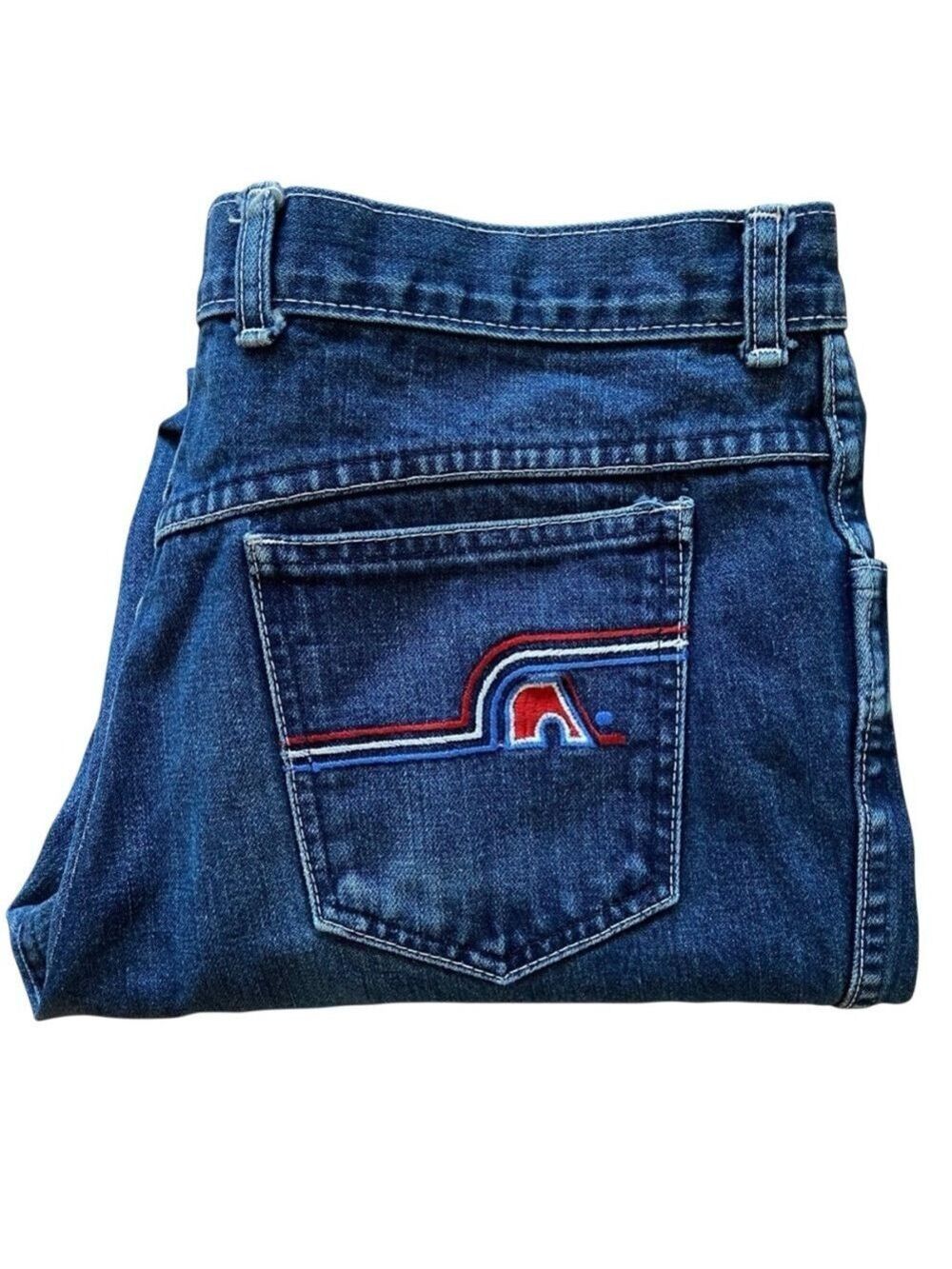 Les Nordiques de Québec Vintage blue jeans Western high rise straight 34 or 38